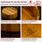 FALKENBERGER Holzschale XL Eiche massiv 32,5 x 8,5 cm Handgefertigt