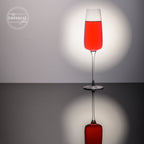 IMPERIAL glass kwadratowe kieliszki do szampana 270ml, zestaw 2 sztuk, kieliszki do szampana i prosecco ze szkła krystalicznego, seria „Milano”, można myć w zmywarce