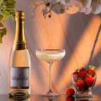 IMPERIAL glass Sektschalen mit Goldrand 270ml Champagnergläser Set 2-Teilig Sektgläser aus Crystalline Glas