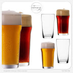 IMPERIAL glass Pint Biergläser Set 6 Stück 500ml (max. 700ml) aus Crystalline Glas Spülmaschinenfest