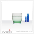 PLATINUX Eleganckie szklanki ze szkła, efekt Ombre, zielone, 200ml (max. 320ml), zestaw 6 sztuk, małe