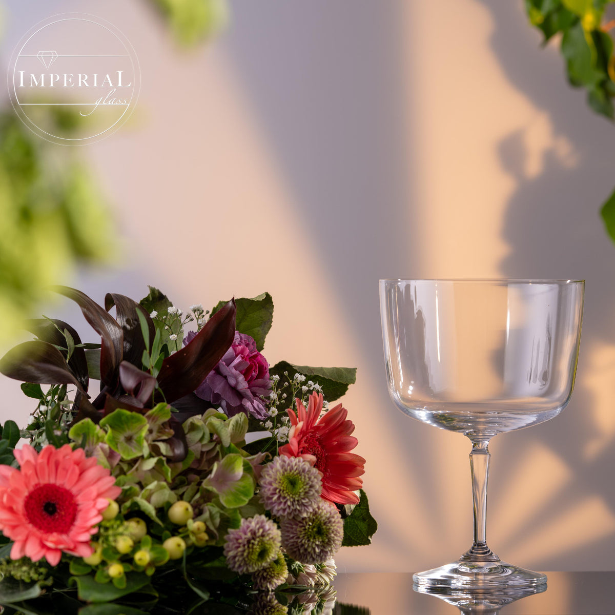 IMPERIAL glass Dessertschalen Set 4x Dessertglas auf Fuß aus Crystalline Glas, spülmaschinengeeignet Serie "Rio"