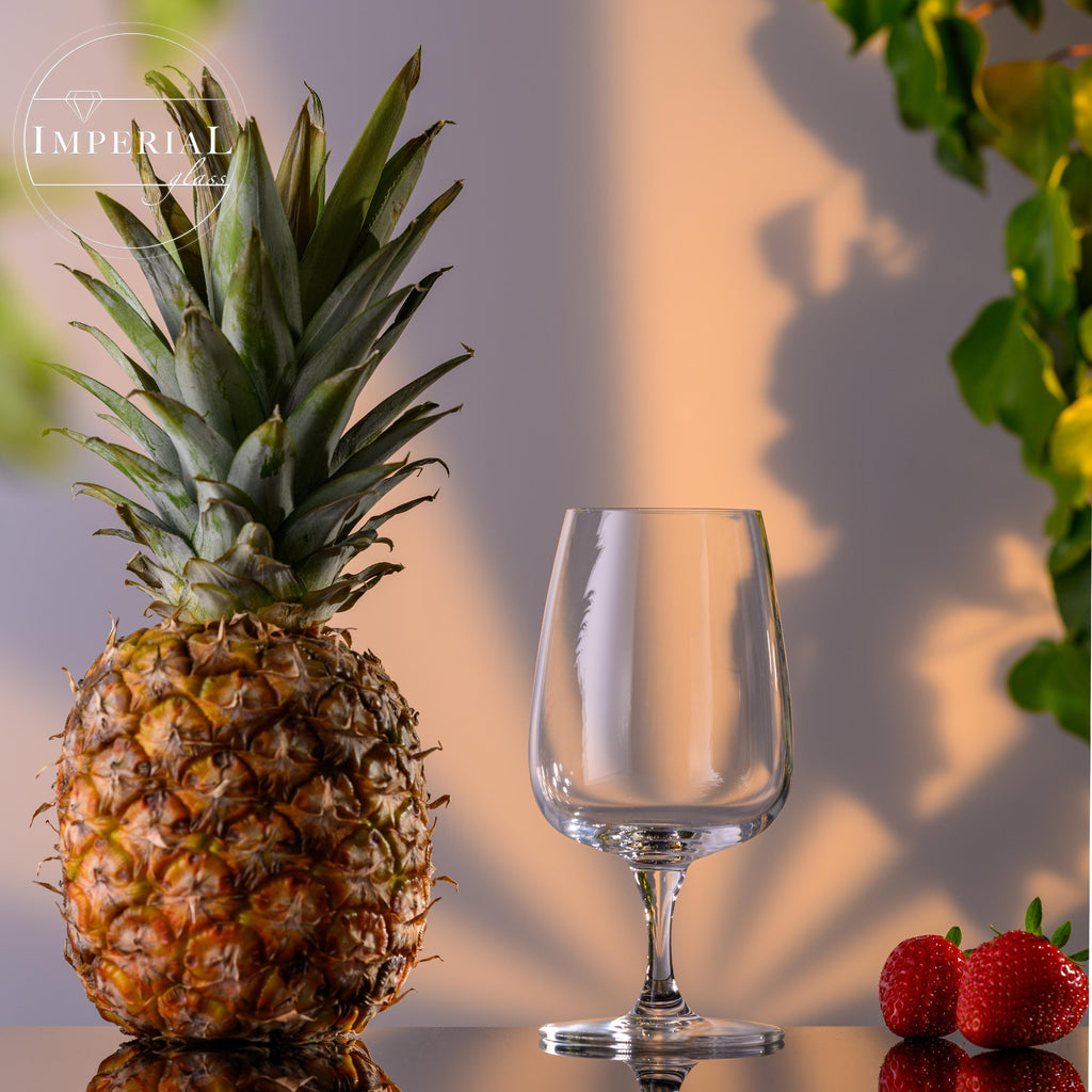 IMPERIAL glass eckige Wassergläser mit Stiel 4er Set aus Crystalline Glas 330ml "Milano" Spülmaschinenfest