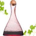IMPERIAL szklana karafka do wina ze szkła krystalicznego – ręcznie wykonana z drewnianym korkiem 1700 ml