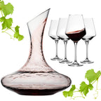 IMPERIAL Weindekanter mit 4er Set Rotweingläser aus Crystalline Glas Serie Athen 2100ml/580ml