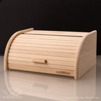 FALKENBERGER Chlebak drewniany ok. 39x28x18cm XL Chlebak z rolowaną pokrywą Handmade