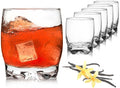 PLATINUX Zestaw 6 szklanek 250 ml, kształtne dno, szklanki do wody, szklanki do whisky