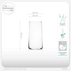 IMPERIAL glass Trinkgläser aus Glas 490ml (max. 550ml) Set 6 Teilig Wassergläser groß