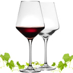 IMPERIAL glass Rotweingläser 580ml Set 2-Teilig "Athen" Bordeauxgläser aus Crystalline Glas Weinglas Spülmaschinenfest