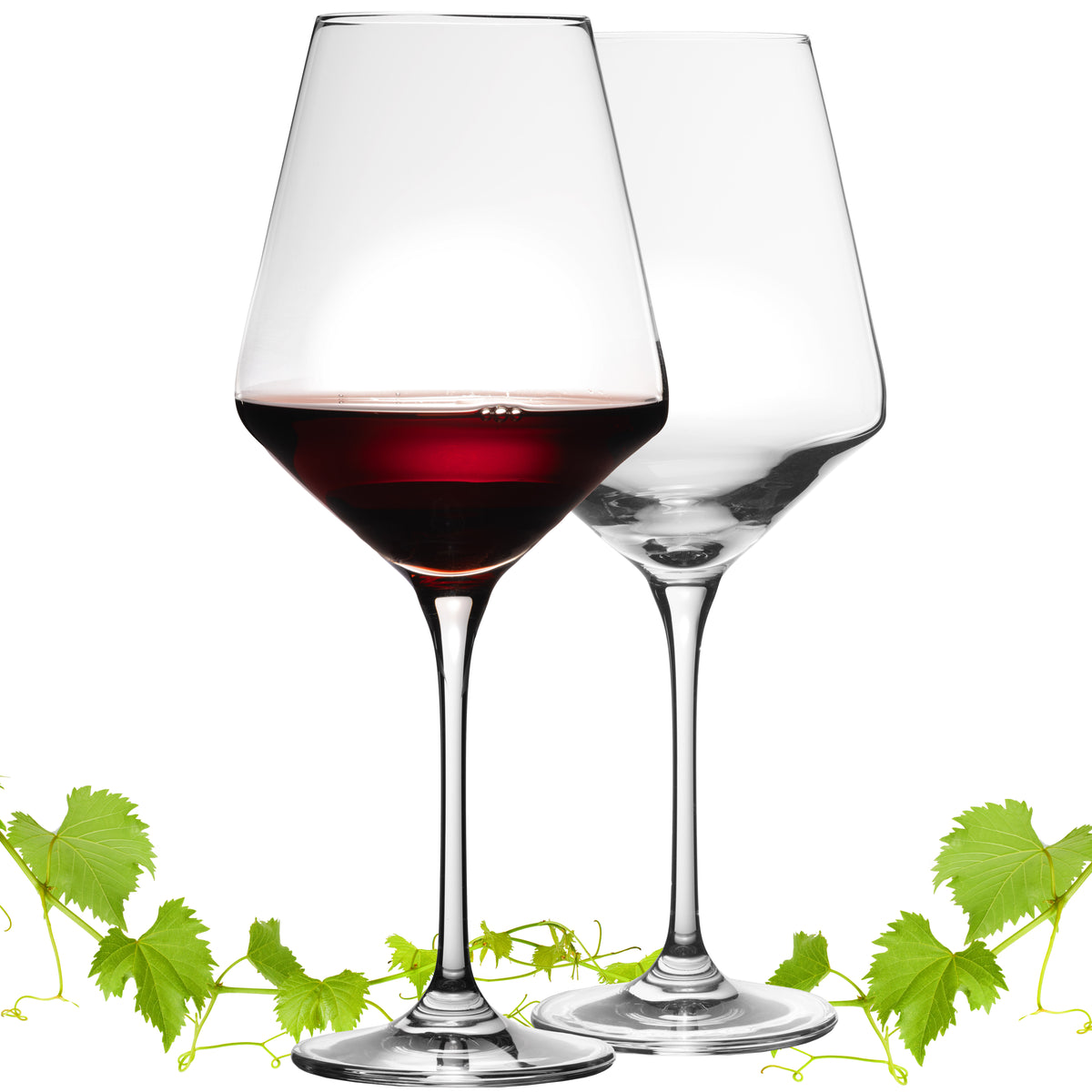 IMPERIAL glass Rotweingläser 580ml Set 2-Teilig "Athen" Bordeauxgläser aus Crystalline Glas Weinglas Spülmaschinenfest