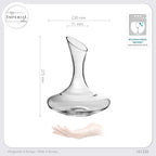 IMPERIAL glass Dekanter 2100 ml Zestaw 2-częściowy ze szkła kryształowego „Ateny” Ręcznie wykonany