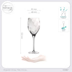 IMPERIAL glass Elegante Rotweingläser 350ml "Glamour" Set 2-Teilig Weingläser aus Crystalline Glas Handmade