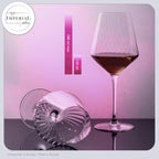 IMPERIAL glass karbowane kieliszki do Bordeaux, zestaw 6 sztuk ze szkła kryształowego 580 ml „London”, można myć w zmywarce