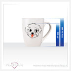PLATINUX Filiżanka do kawy z uchem 250ml Kubek z motywem psa "Einstein" Filiżanka do herbaty