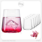 IMPERIAL glass Trinkgläser aus Glas 370ml (max. 450ml) Set 12 Teilig Wassergläser Groß