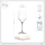 Kieliszki do wina czerwonego IMPERIAL glass 375ml seria "Rom" zestaw 6-częściowy ze szkła krystalicznego