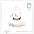 PLATINUX Eleganckie szklanki z nadrukiem soku 260ml (max. 310ml) Zestaw 6-częściowy szklany