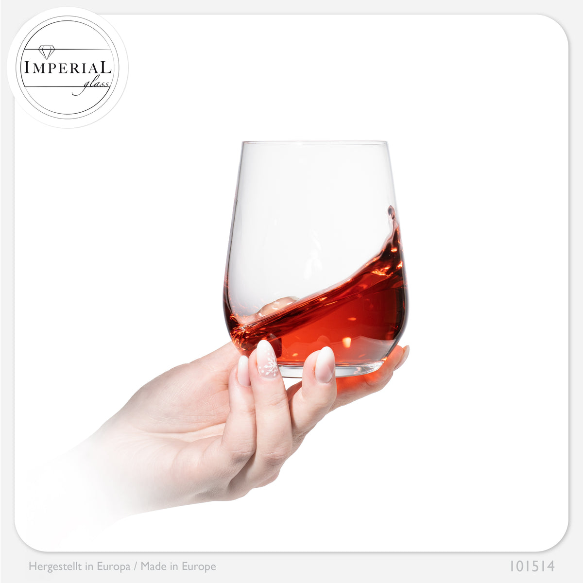 IMPERIAL glass Trinkgläser aus Glas 330ml (max. 450ml) Set 6-Teilig Getränkeglas Wassergläser