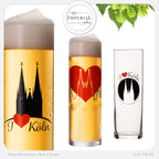 IMPERIAL glass Kölschgläser mit Kölner Dom Motiven Set 3-Teilig 200ml (max. 240ml) Kölschstangen aus Glas