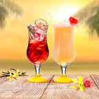 PLATINUX Zestaw 6 szklanek koktajlowych 400ml (max. 470ml) Szklanki do drinków Szklanki barowe Hurricane Duże (Żółte)