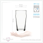 PLATINUX Zestaw 6 szklanek do piwa 500 ml (maks. 568 ml) Szklanki do piwa pszenicznego ze szkła wysokie szklanki do piwa