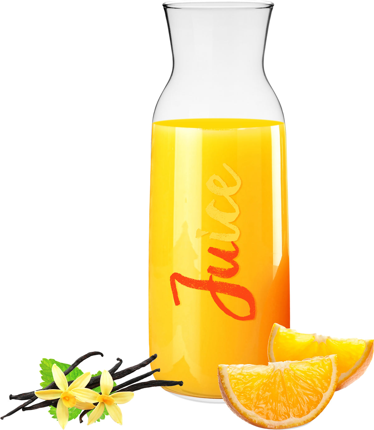 PLATINUX Szklana karafka z nadrukiem Juice 1000ml (maks. 1200ml) ze szkła