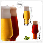 IMPERIAL glass Biergläser aus Glas 400ml (max. 500ml) Set 6-Teilig Weizengläser 0,4L
