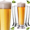 PLATINUX Szklanki do picia, zestaw 6 szklanek do piwa ze szkła 220 ml (maks. 250 ml), szklanki do mrożonej kawy