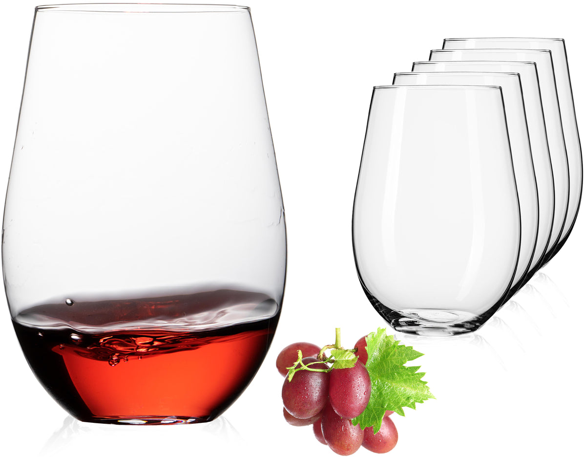 IMPERIAL Moderne Weingläser ohne Stiel Rotweingläser 660ml Set 6-Teilig "Havanna" aus Glas Spülmaschinenfest