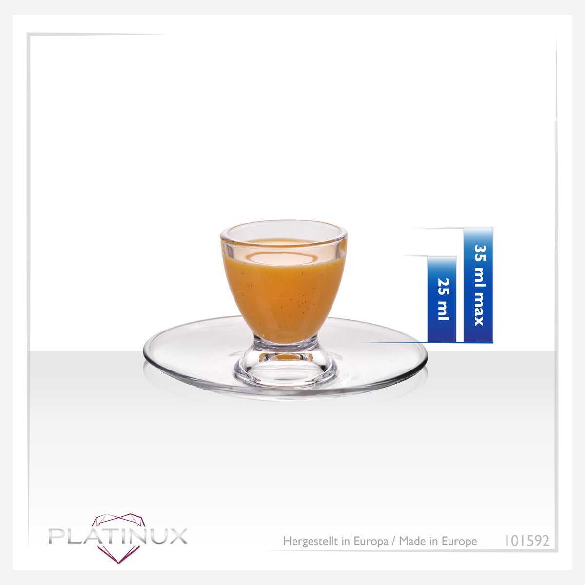 PLATINUX Kieliszki do jajek ze spodeczkiem szklane zestaw (12-częściowy) Stojak na jajka Śniadanie Egg-Cup