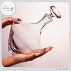 IMPERIAL glass Karafka do wina 1000 ml Dekanter ze szkła krystalicznego Seria „Rom” Dekanter do wina Ręcznie wykonany