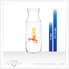 PLATINUX Szklana karafka z nadrukiem Juice 1000ml (maks. 1200ml) ze szkła