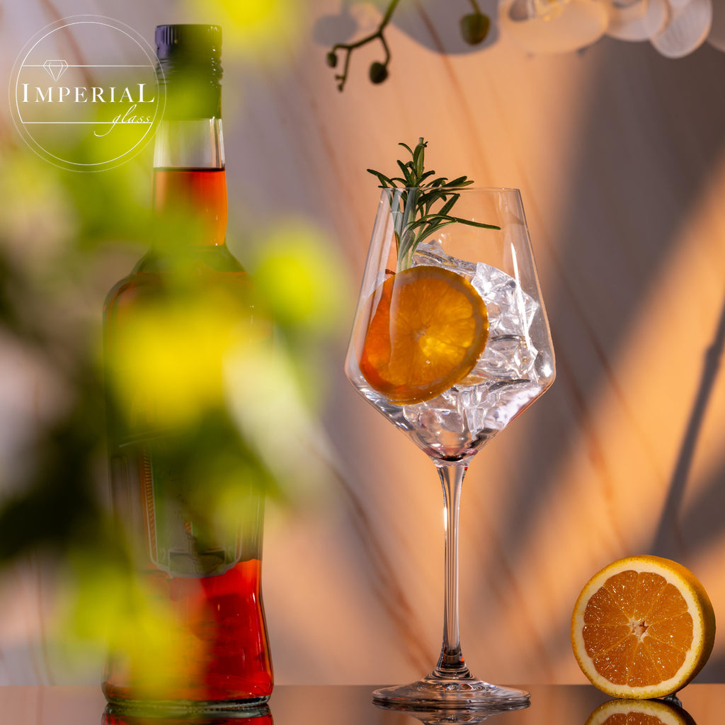 IMPERIAL szklanki do aperitifu, zestaw 2x 580 ml, ze szkła kryształowego, można myć w zmywarce, „Ateny”