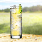 PLATINUX Wysokie szklanki do picia ze szkła 340ml (maks. 350ml) Zestaw 6-częściowy Szklanki do wody Szklanki do soku