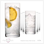 PLATINUX Proste szklanki do napojów 250 ml (maks. 300 ml) Zestaw 6-częściowy Szklanki do soków ze szkła Można myć w zmywarce