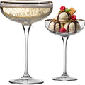 IMPERIAL glass Sektschalen mit Goldrand 270ml Champagnergläser Set 2-Teilig Sektgläser aus Crystalline Glas