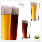 IMPERIAL glass Hohe Weizengläser aus Crystalline Glas Set 6 Stück 500ml (max. 680ml) Spülmaschinenfest