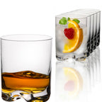 Szklanki do napojów IMPERIAL, zestaw 6 sztuk, 370 ml - szklanki do wody i whisky wykonane z bezołowiowego szkła kryształowego, można myć w zmywarce, z falistym dnem