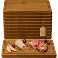 FALKENBERGER Frühstücksbrettchen 10er Set massive Eiche, 24 × 14 × 1,6 cm Handgefertigt