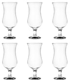 PLATINUX Zestaw 12 szklanek do koktajli 400ml (maks. 470ml) Szklanki do drinków Szklanki barowe Hurricane Duże (przezroczyste)