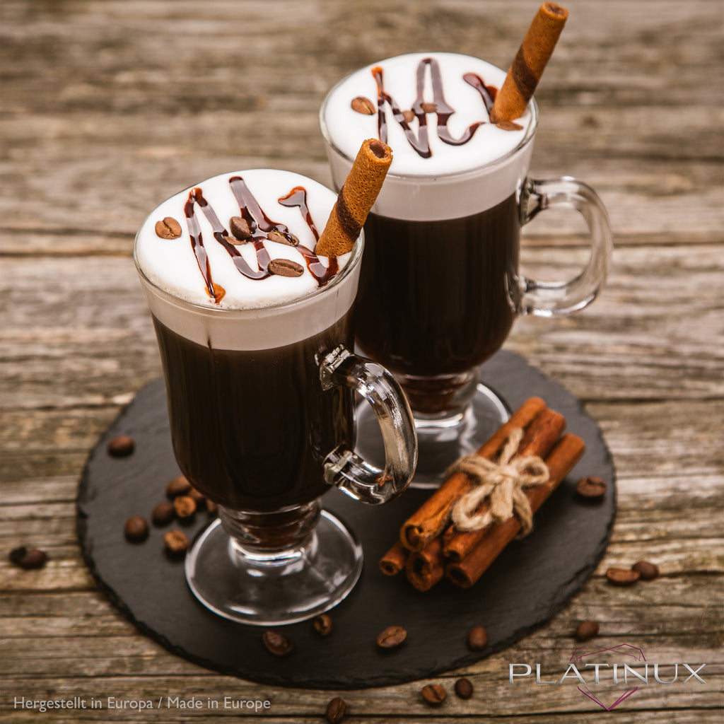 PLATINUX Zestaw szklanek do Irish Coffee z uchem 230ml (6 części) Szklanki do kawy kakao
