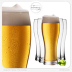 IMPERIAL glass Weizengläser aus Glas 500ml (max. 700ml) Set 6 Stück Spülmaschinenfest