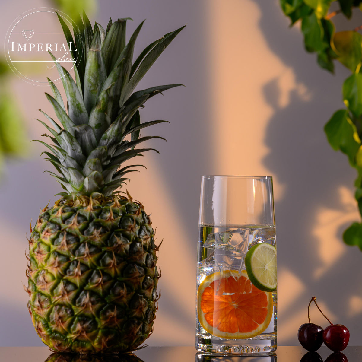 IMPERIAL glass Trinkgläser 6er Set "Faro" - Wassergläser aus Crystalline Glas 530ml, strukturierter Boden spülmaschinenfest