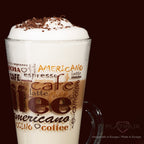 PLATINUM Szklanki do kawy z motywem maks. 280ml zestaw 6 sztuk szklanych szklanek do Latte Macchiato z uchwytem szklanki do Cappuccino