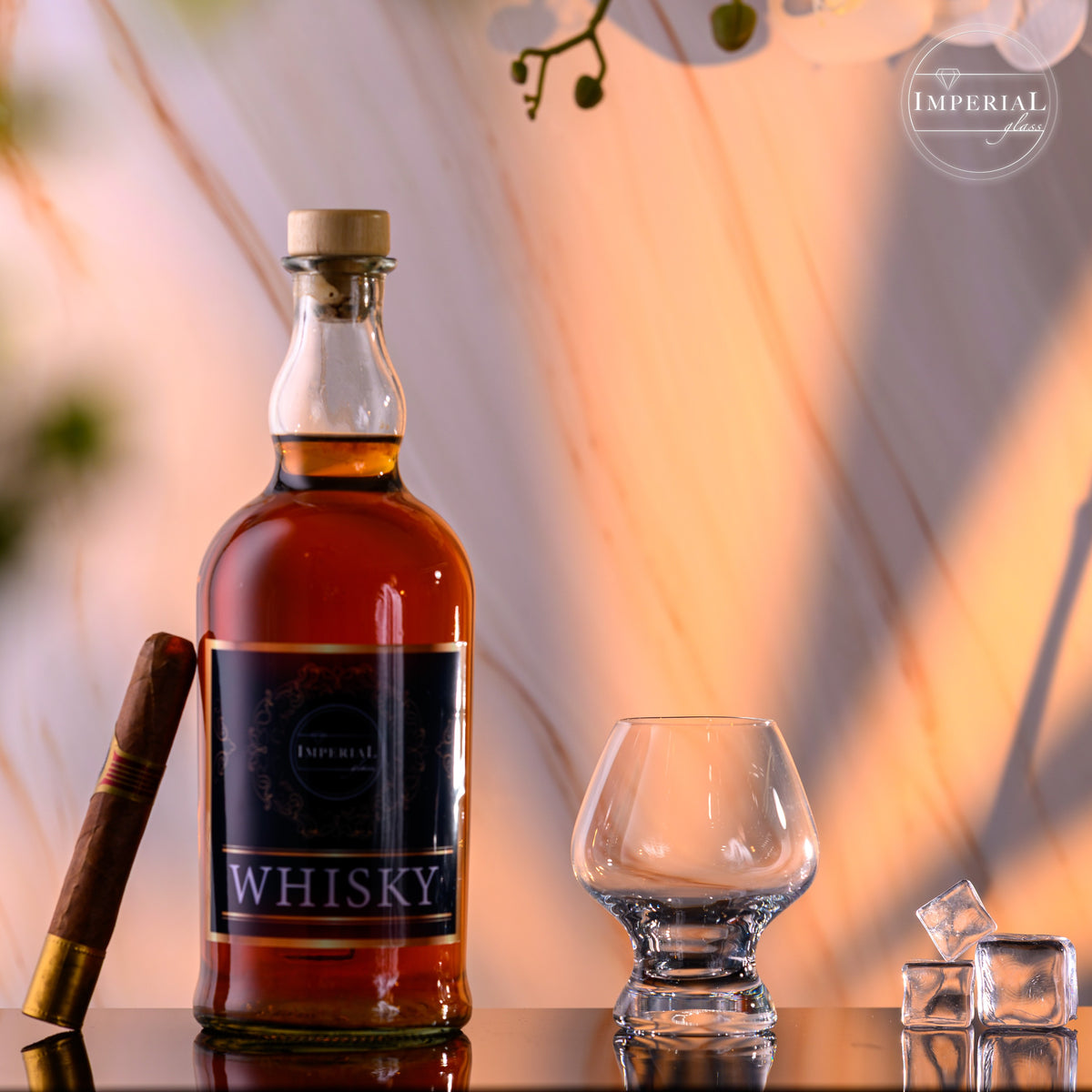 IMPERIAL glass 6-częściowy zestaw do degustacji 220 ml kieliszki do nosingu, kieliszki degustacyjne ze szkła - kieliszki do koniaku, whisky, można myć w zmywarce