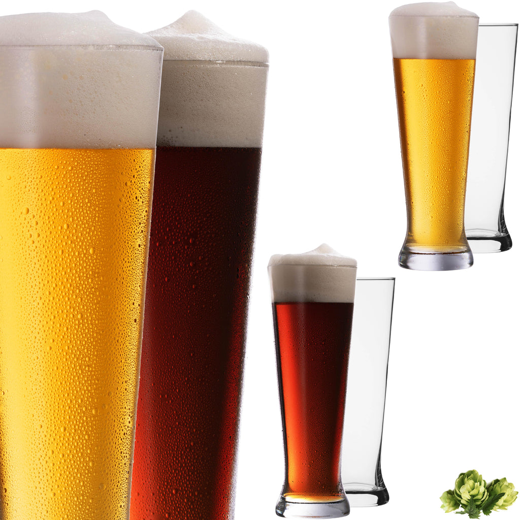 IMPERIAL glass Hohe Weizengläser aus Crystalline Glas Set 6 Stück 500ml (max. 680ml) Spülmaschinenfest
