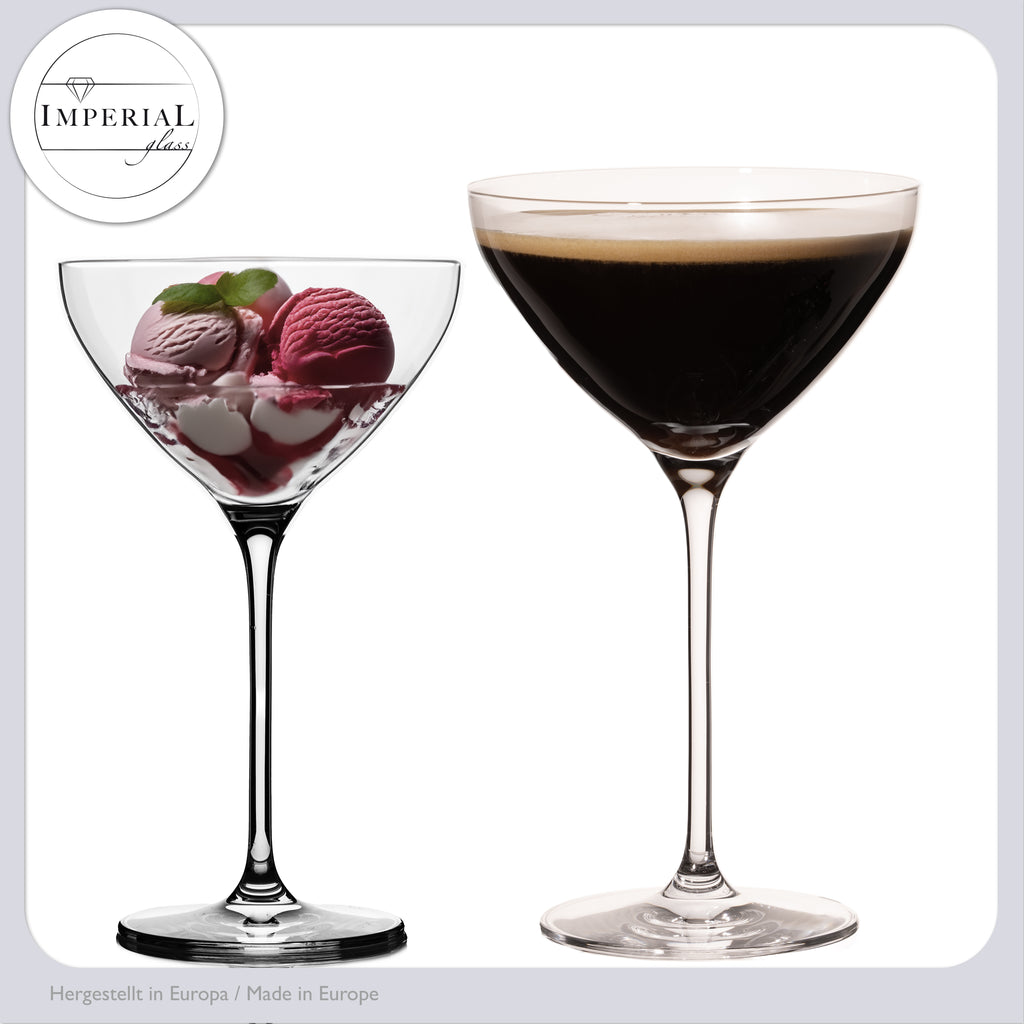 IMPERIAL Zestaw 2 kieliszków do Martini 330ml ze szkła krystalicznego, można myć w zmywarce
