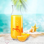PLATINUX Szklana karafka z nadrukiem Juice 1000ml (maks. 1200ml) ze szkła