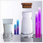 PLATINUX Karafka z korkiem i 6 szklankami w kształcie litery X, 1000 ml / 200 ml ze szkła krystalicznego „CrossLine”, można myć w zmywarce