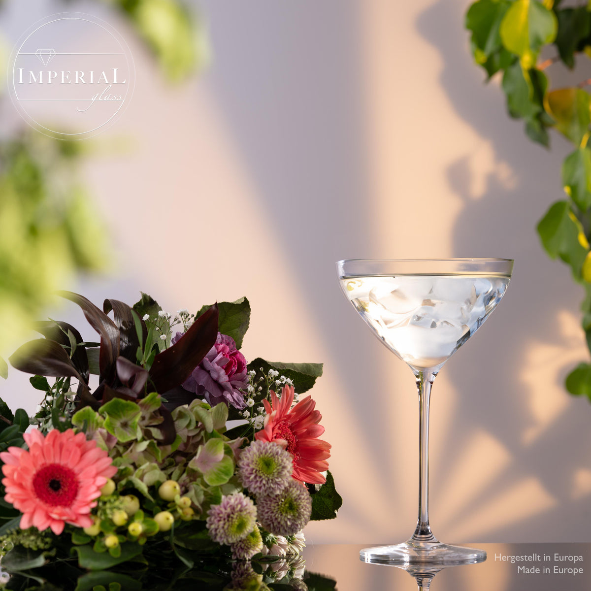 IMPERIAL Zestaw 2 kieliszków do Martini 330ml ze szkła krystalicznego, można myć w zmywarce